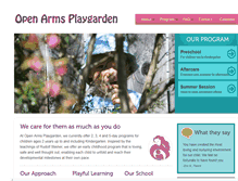 Tablet Screenshot of openarmsplaygarden.com